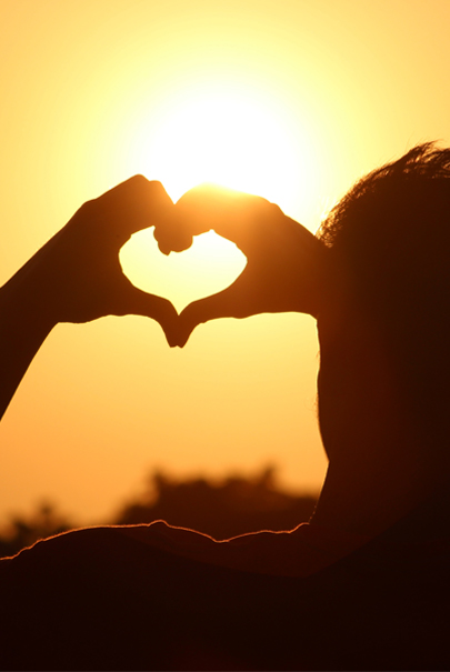 man puts his heart first