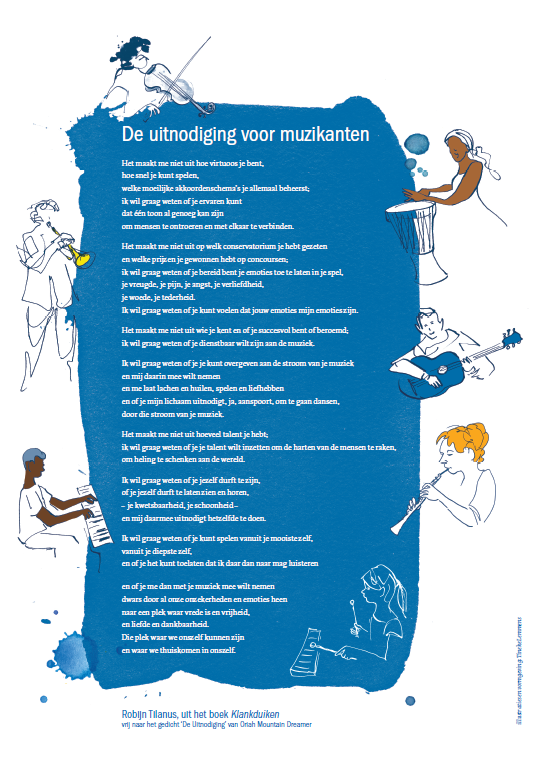 De uitnodiging voor muzikanten